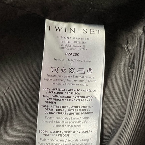 Twin-Set Jacket Women's Wool Sz Small - Picture 8 of 8